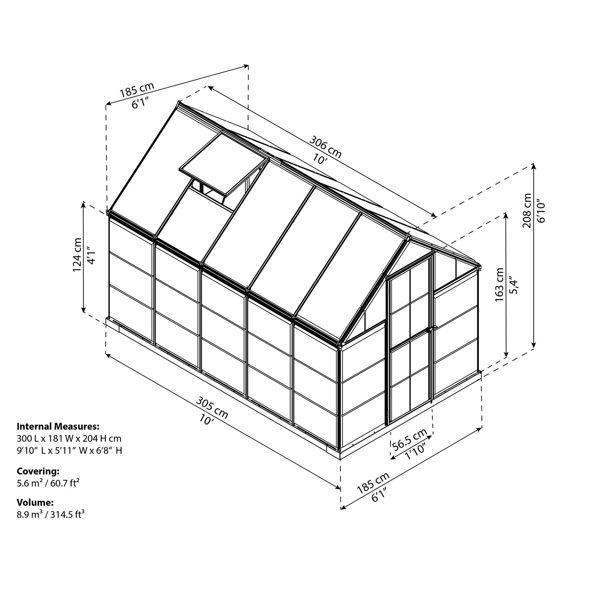 rozmery palram hybrid 6x10